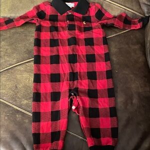 Ralph Lauren Red and Black Plaid Kids romper